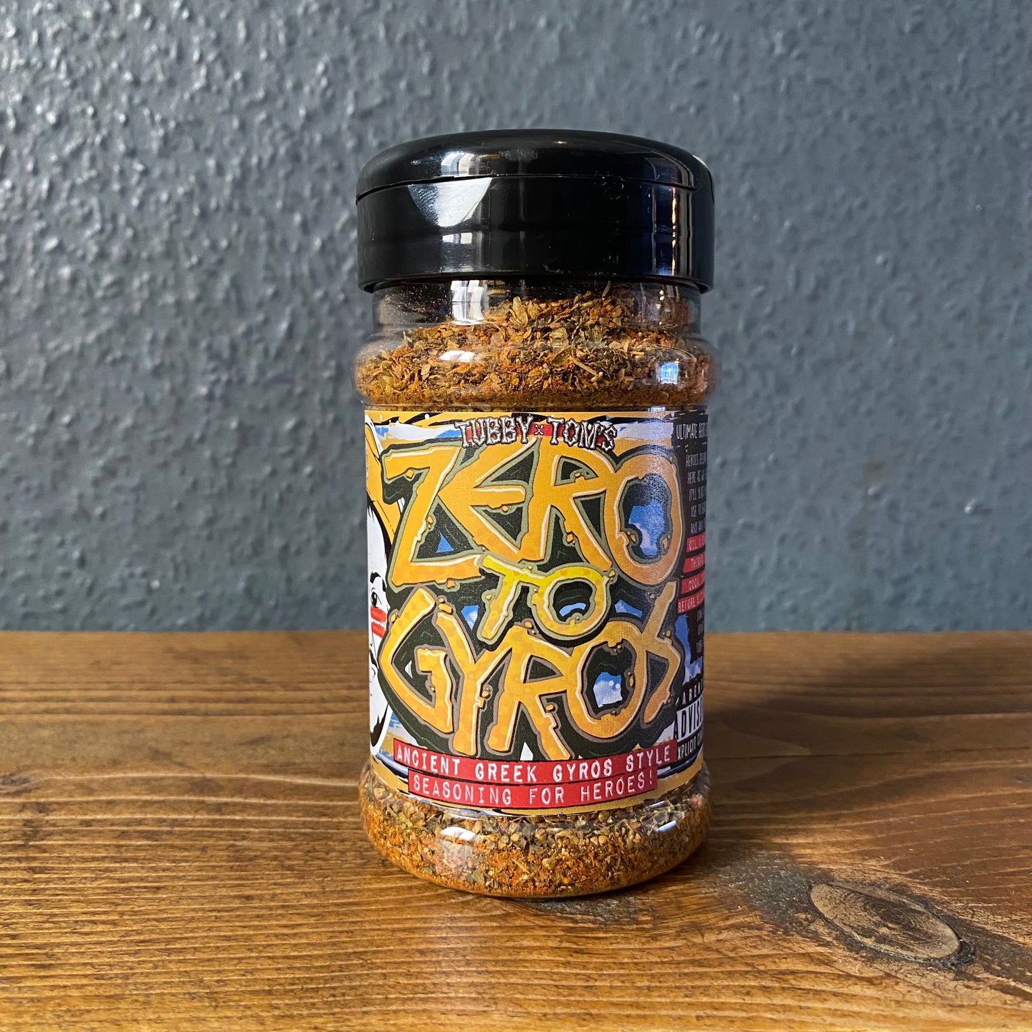 TUBBY TOM'S ZERO TO GYROS ANCIENT GREEK  SEASONING SHAKER