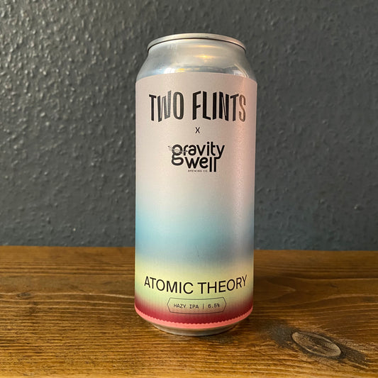 TWO FLINTS + GRAVITY WELL ATOMIC THEORY IPA 6.5% TWO FLINTS + GRAVITY WELL ATOMIC THEORY IPA 6.5%