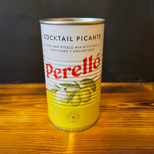 PERELLO COCKTAIL OLIVE AND PICKLE MIX WITH CHILLI 180g CAN