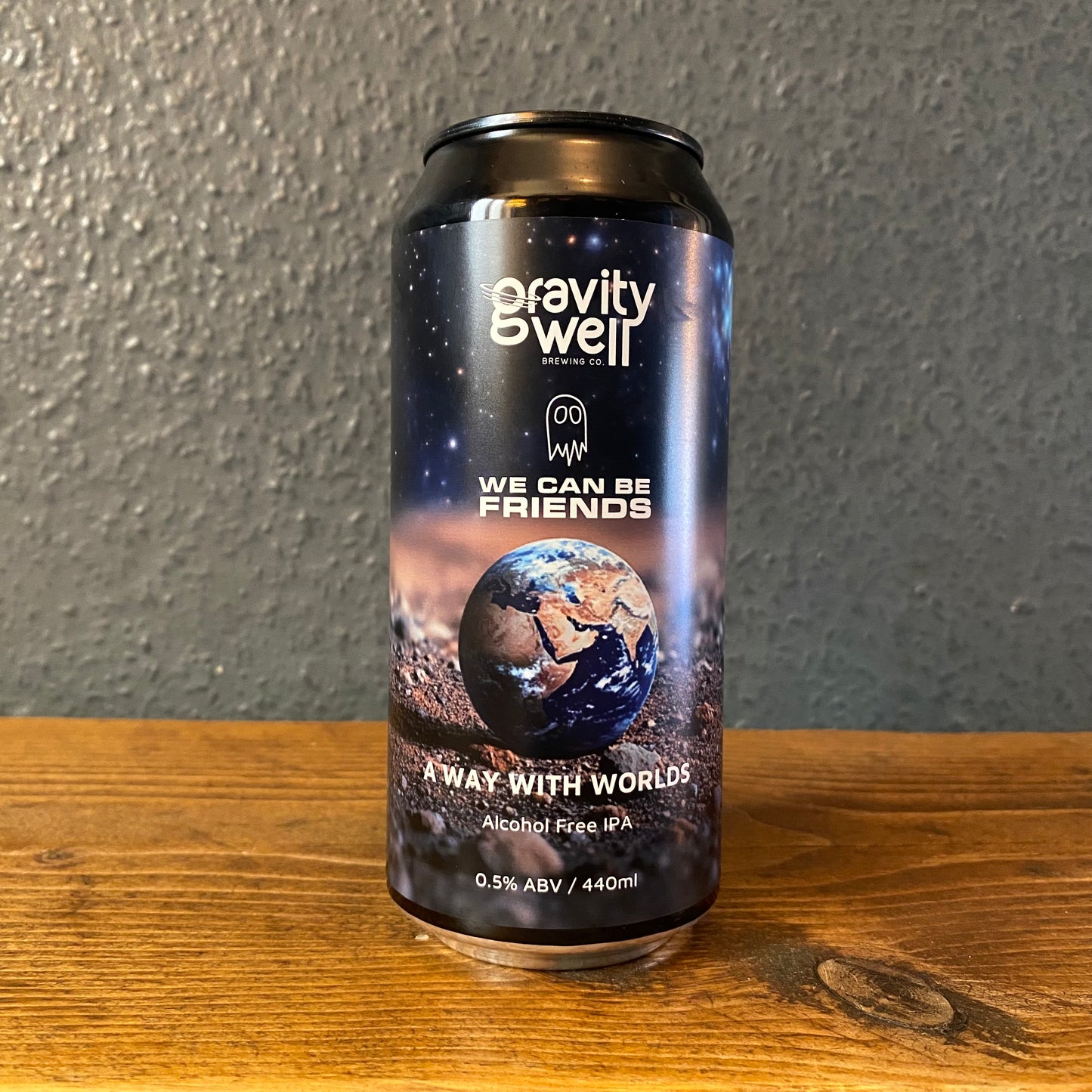 GRAVITY WELL + WE CAN BE FRIENDS A WAY WITH WORLDS IPA AF 0.5%